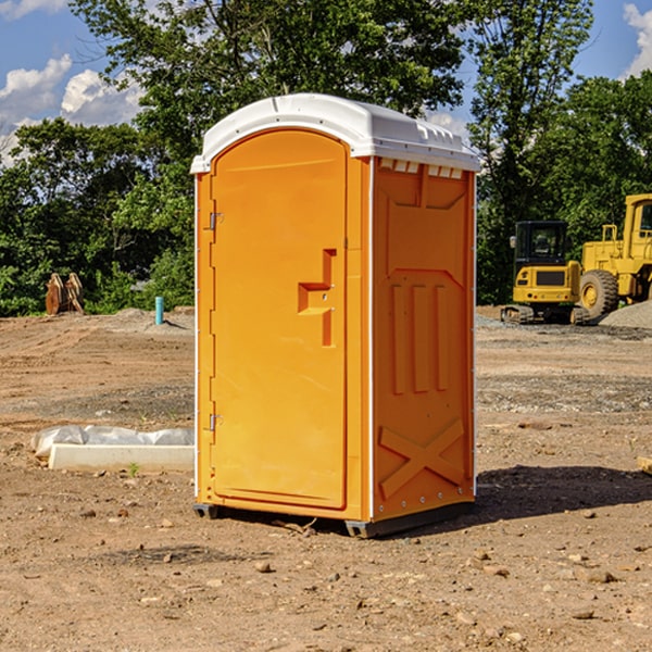 how often are the portable restrooms cleaned and serviced during a rental period in Earlton